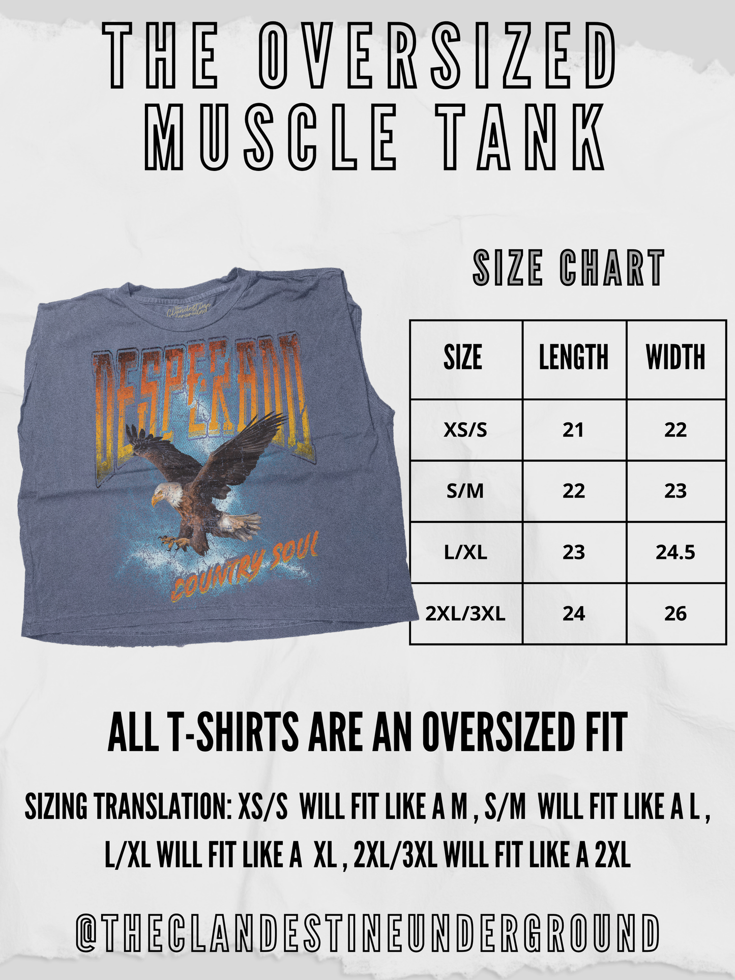 Underground Original Design: Three Little Fish Vintage Cropped Muscle Tank