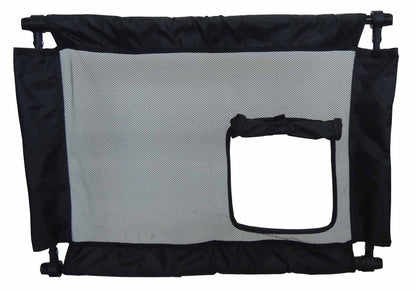 Pet Life ® 'Porta Gate' Anti-Drilling Nylon Mesh Collapsible Folding Travel Safety Pet Cat Dog Gate w/ Zippered Entrance